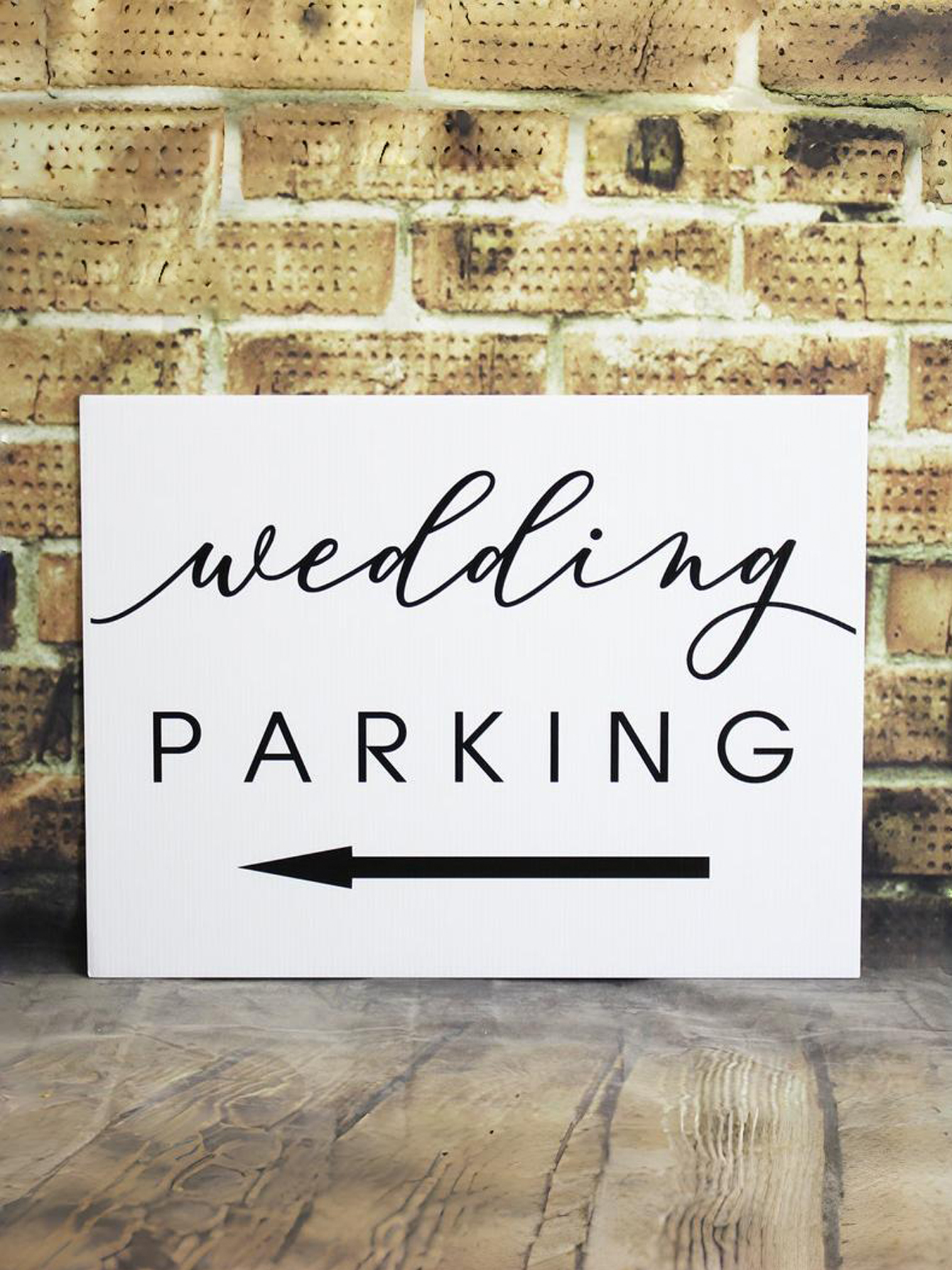 Customizable Acrylic and PVC Wedding Parking Lot Signs